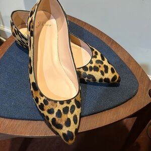 J. Crew calf hair flats in excellent condition